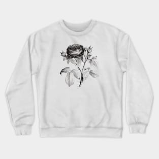 Black Rose Flower Crewneck Sweatshirt